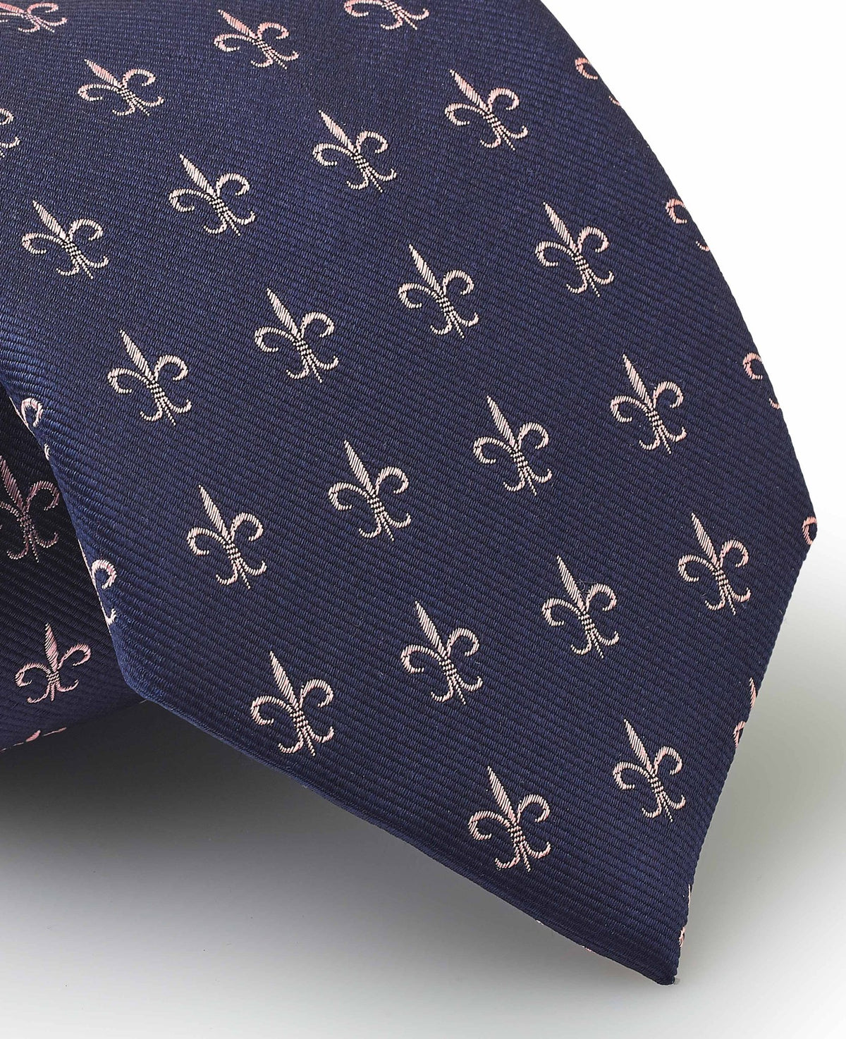 Pink Fleur De Lys Silk Tie in Gift Box