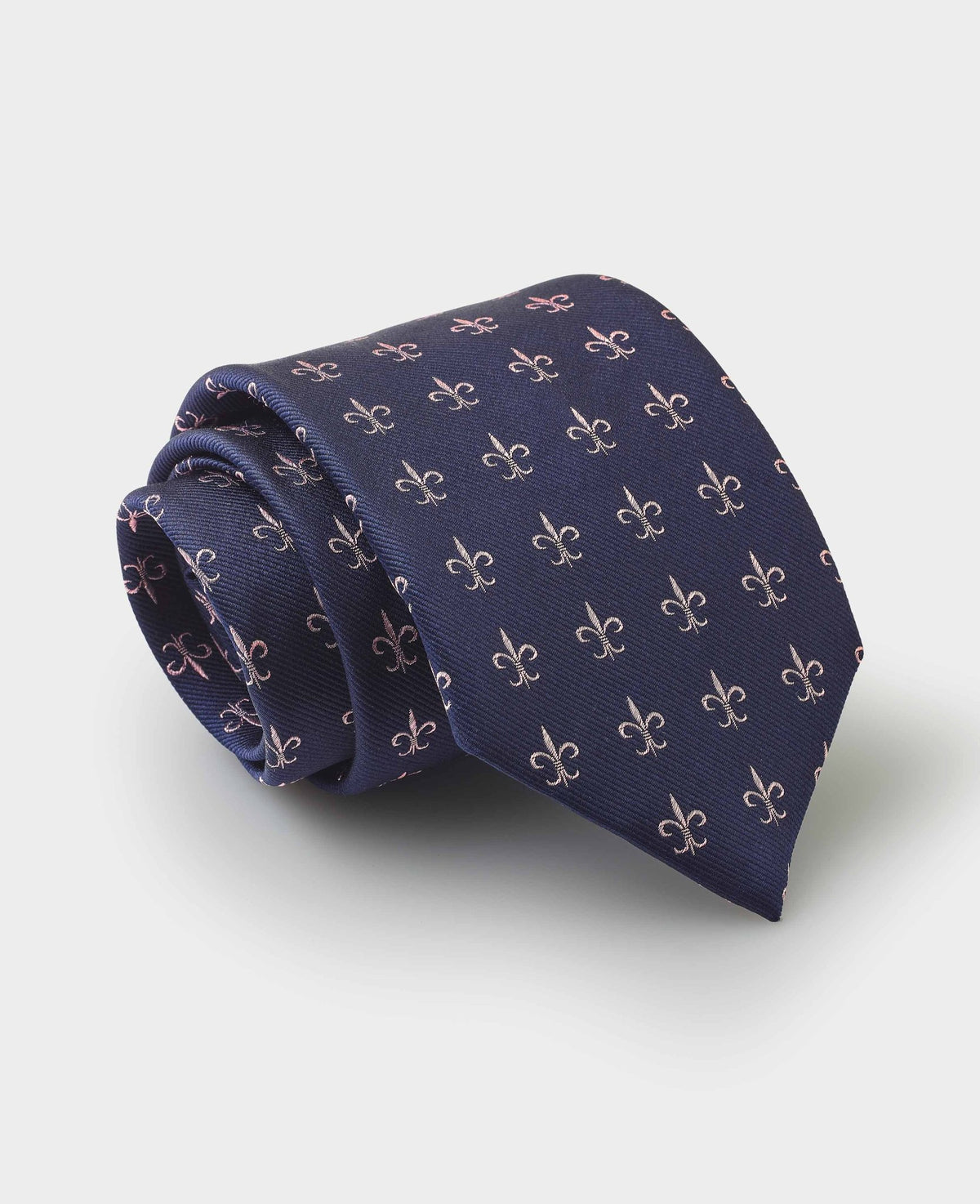 Pink Fleur De Lys Silk Tie in Gift Box