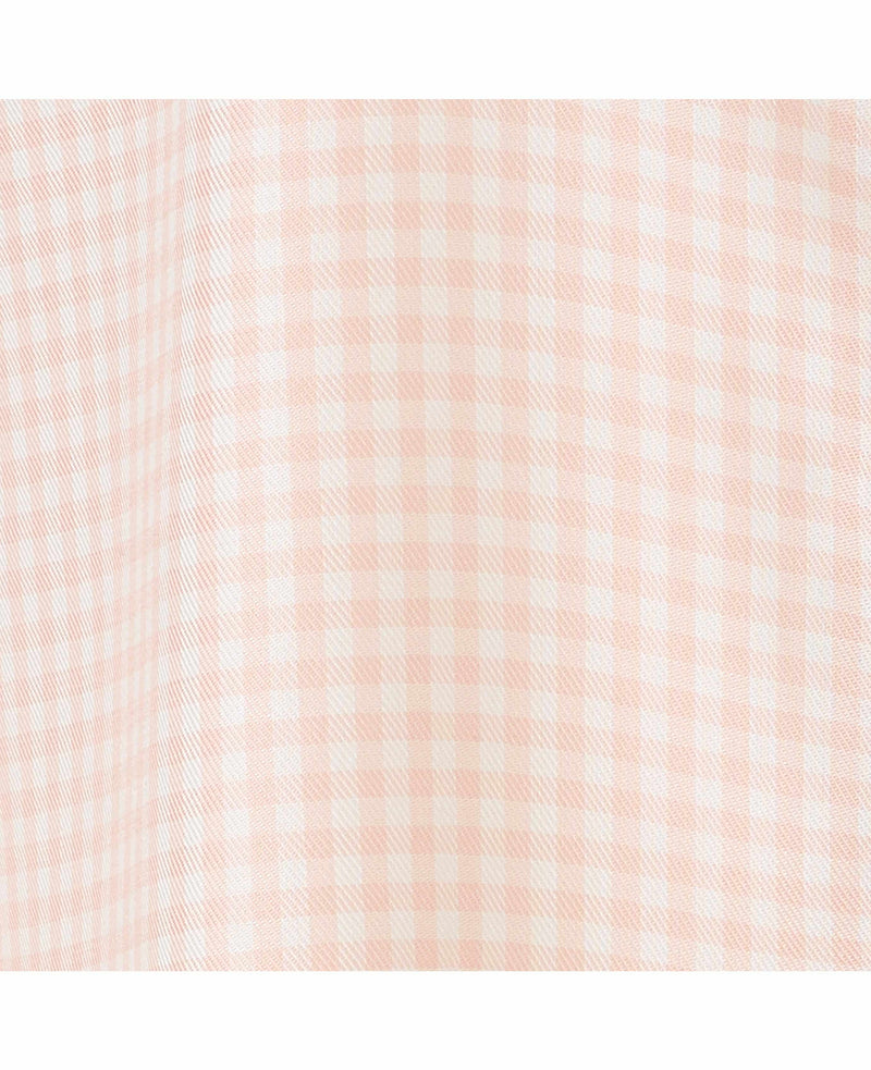 Pink Gingham Check Viscose Women's Shirt