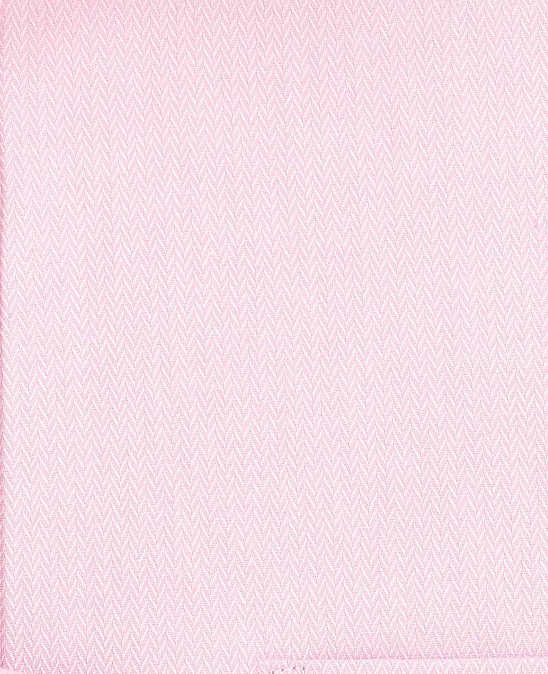 Pink Herringbone Cotton Classic Fit Formal Shirt - Double Cuff