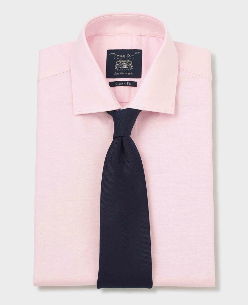 Pink Pinpoint Cotton Classic Fit Formal Shirt - Single Cuff