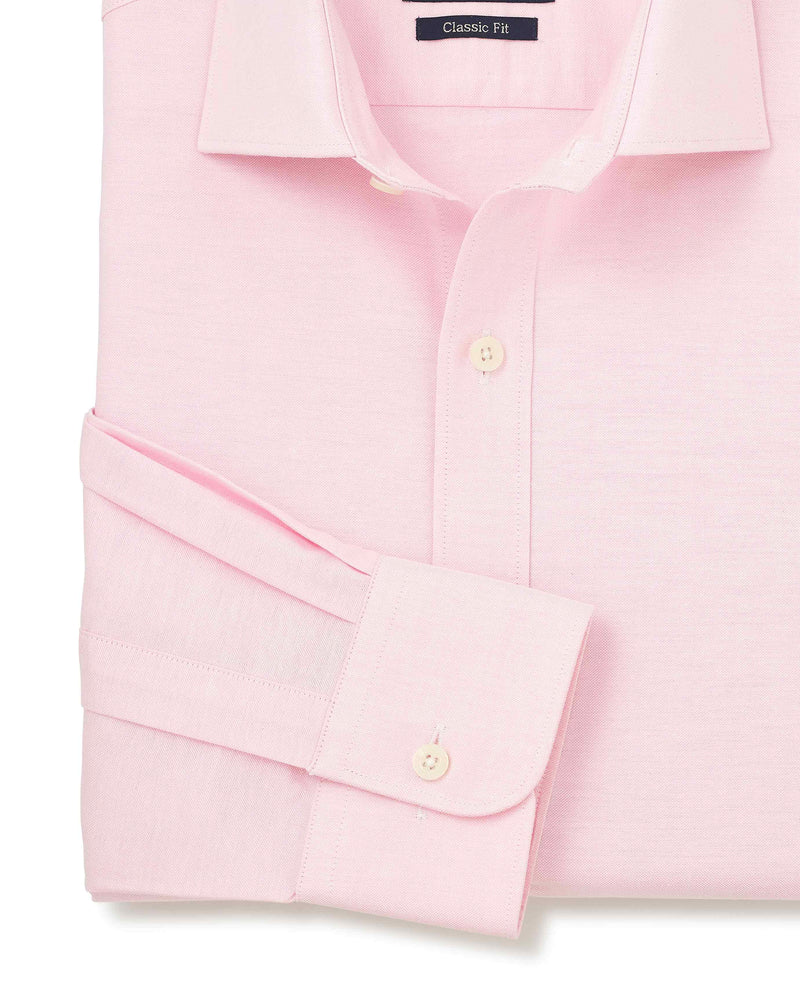 Pink Pinpoint Cotton Classic Fit Formal Shirt - Single Cuff