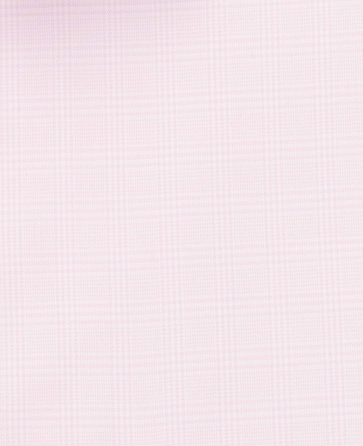 Pink Prince of Wales Check Cotton Twill Classic Fit Formal Shirt - Single Cuff