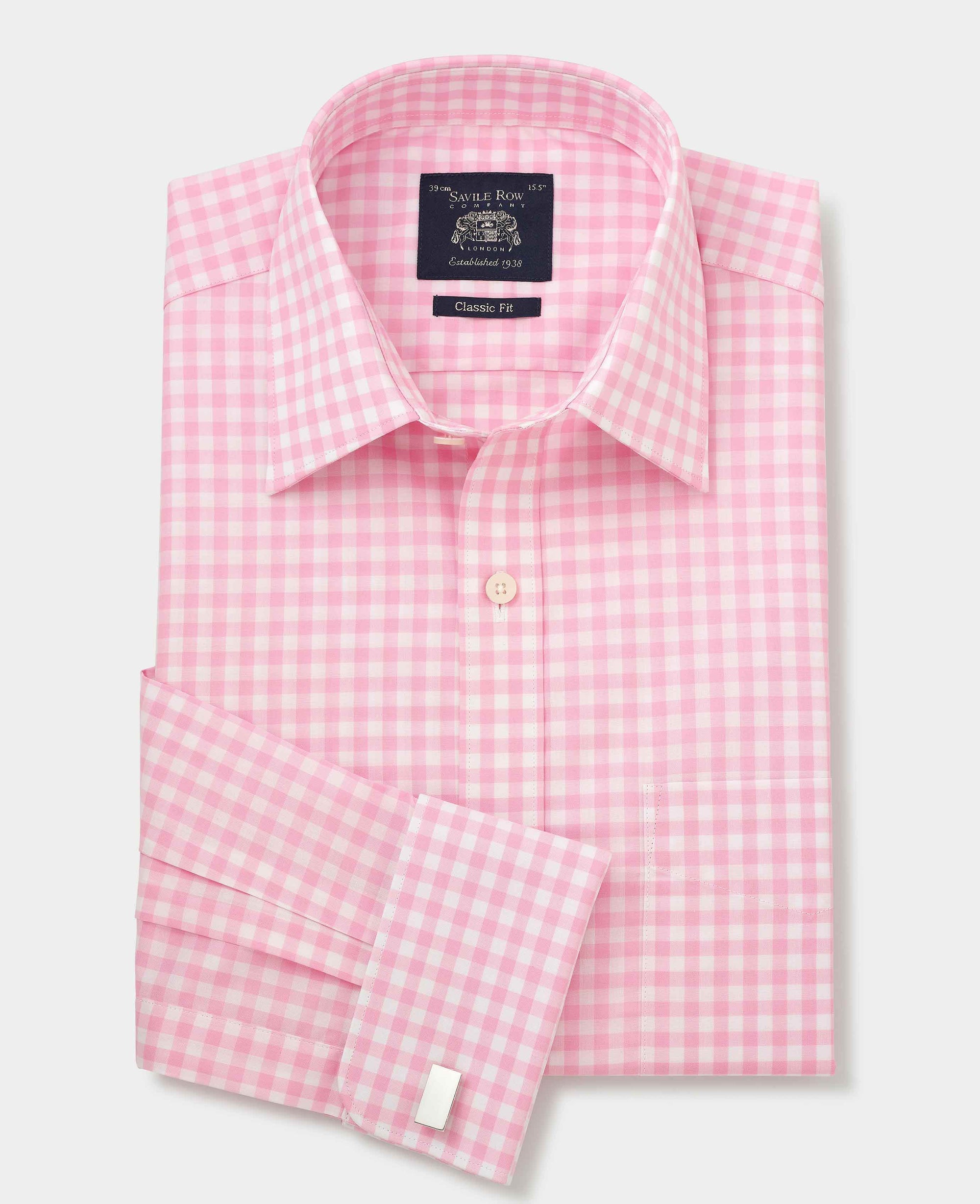 mens pink checkered dress shirt Pink and White Check Mens Slim Fit Designer Dress Shirt