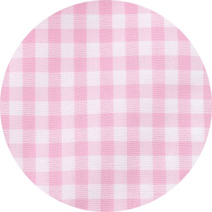 Men's Pink White Cotton Gingham Check Classic Fit Formal Shirt With Single Cuffs fabric detail