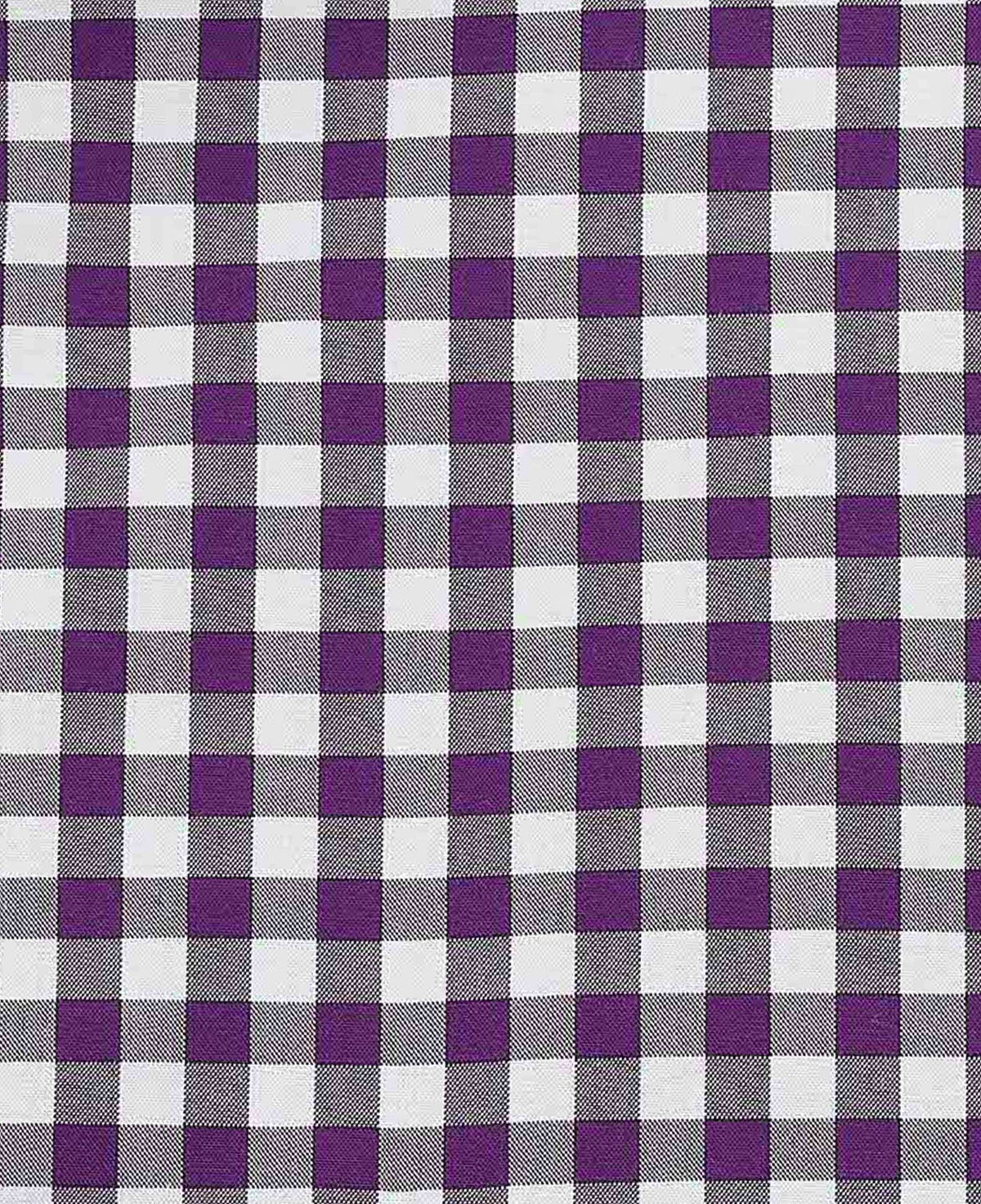 Men's Purple Gingham Check Classic Fit Formal Shirt With Single Cuffs fabric detail