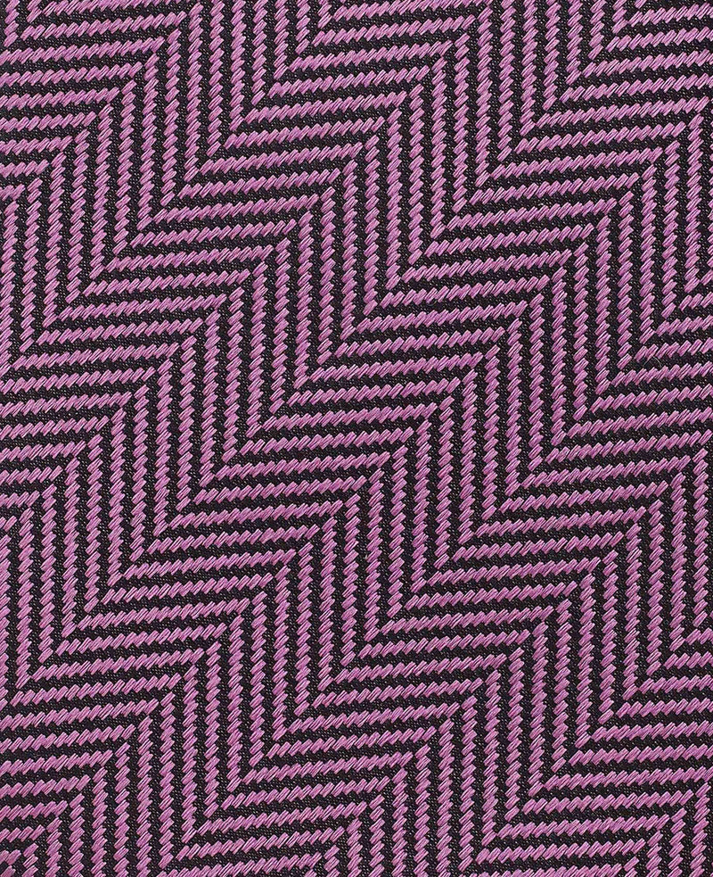 Men's Purple Herringbone Seven Fold Silk Tie fabric detail