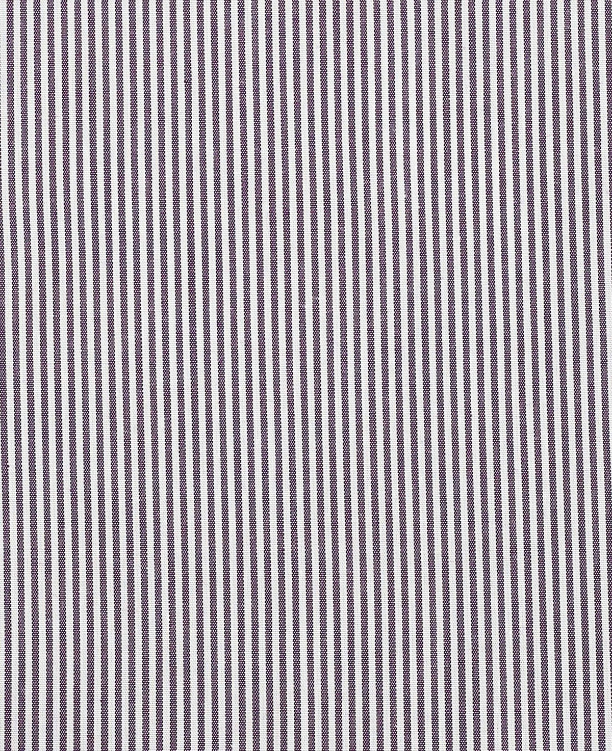 Purple White Stripe Cotton Poplin Slim Fit Pin Collar Formal Shirt - Double Cuff