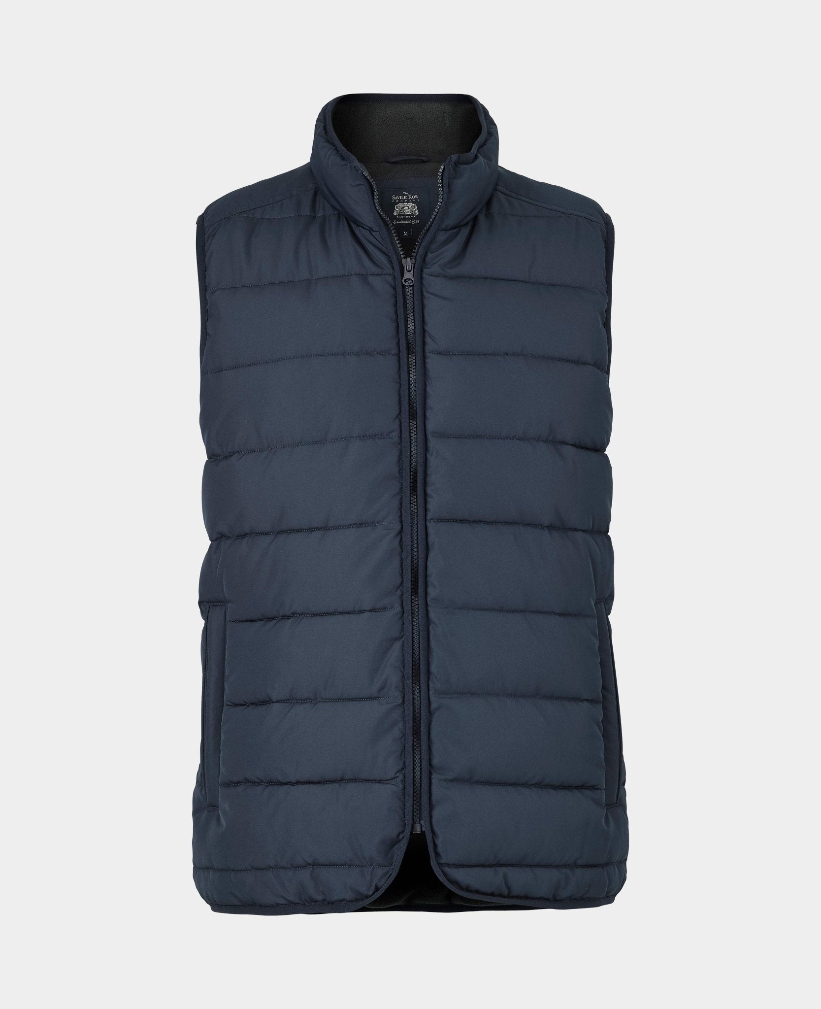 100% Recycled Navy Quilted Gilet, view 4