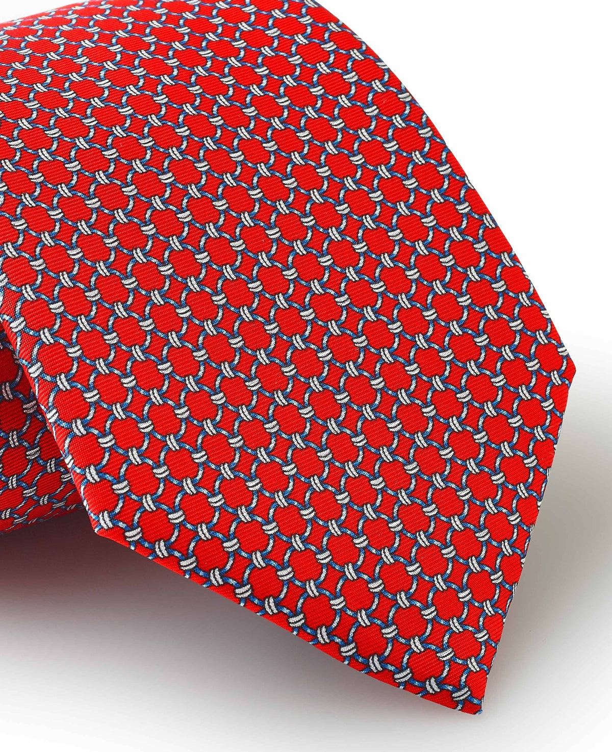 Red Chain Print Silk Tie in Gift Box