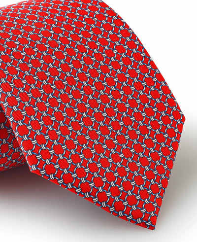 Red Chain Print Silk Tie in Gift Box