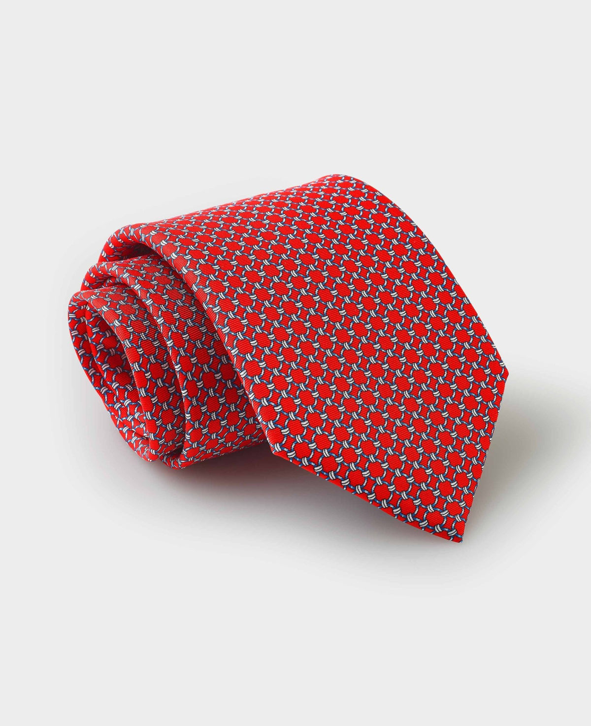 Red Chain Print Silk Tie in Gift Box