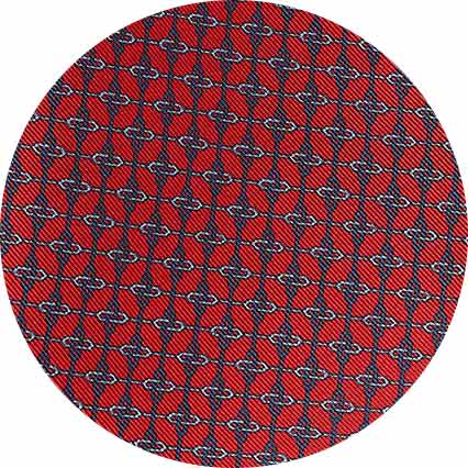 Red Chain Silk Pocket Square