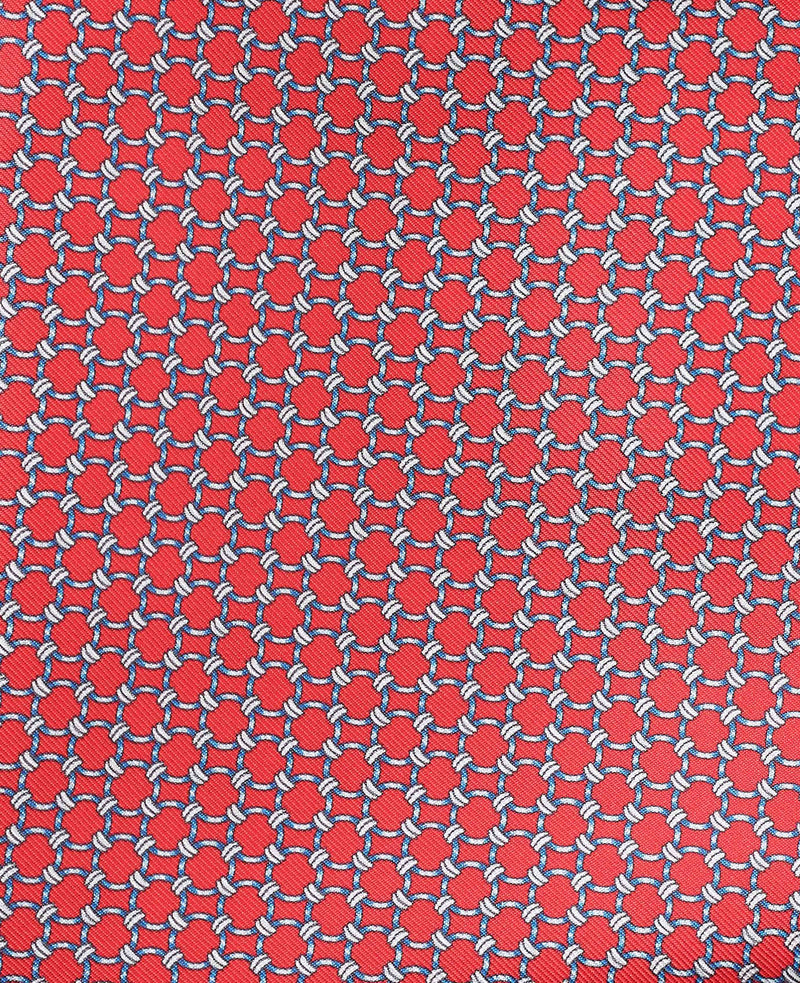 Red Chain Silk Pocket Square