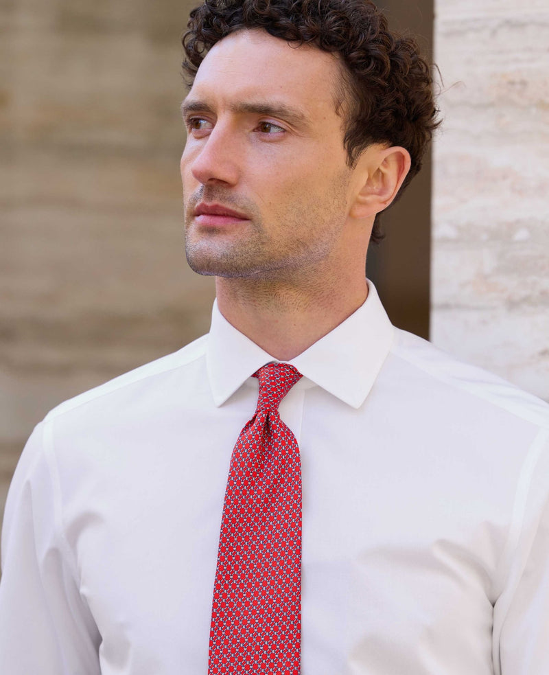 Red Chain Silk Tie