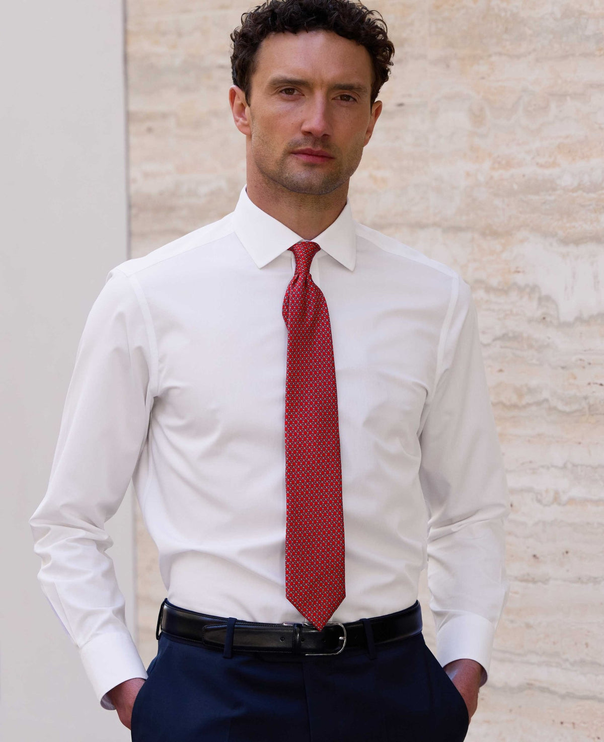 Red Chain Silk Tie