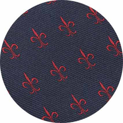 Red Fleur De Lys Silk Tie