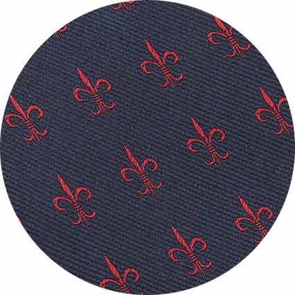 Red Fleur De Lys Silk Tie