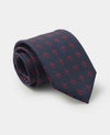 Red Fleur De Lys Silk Tie
