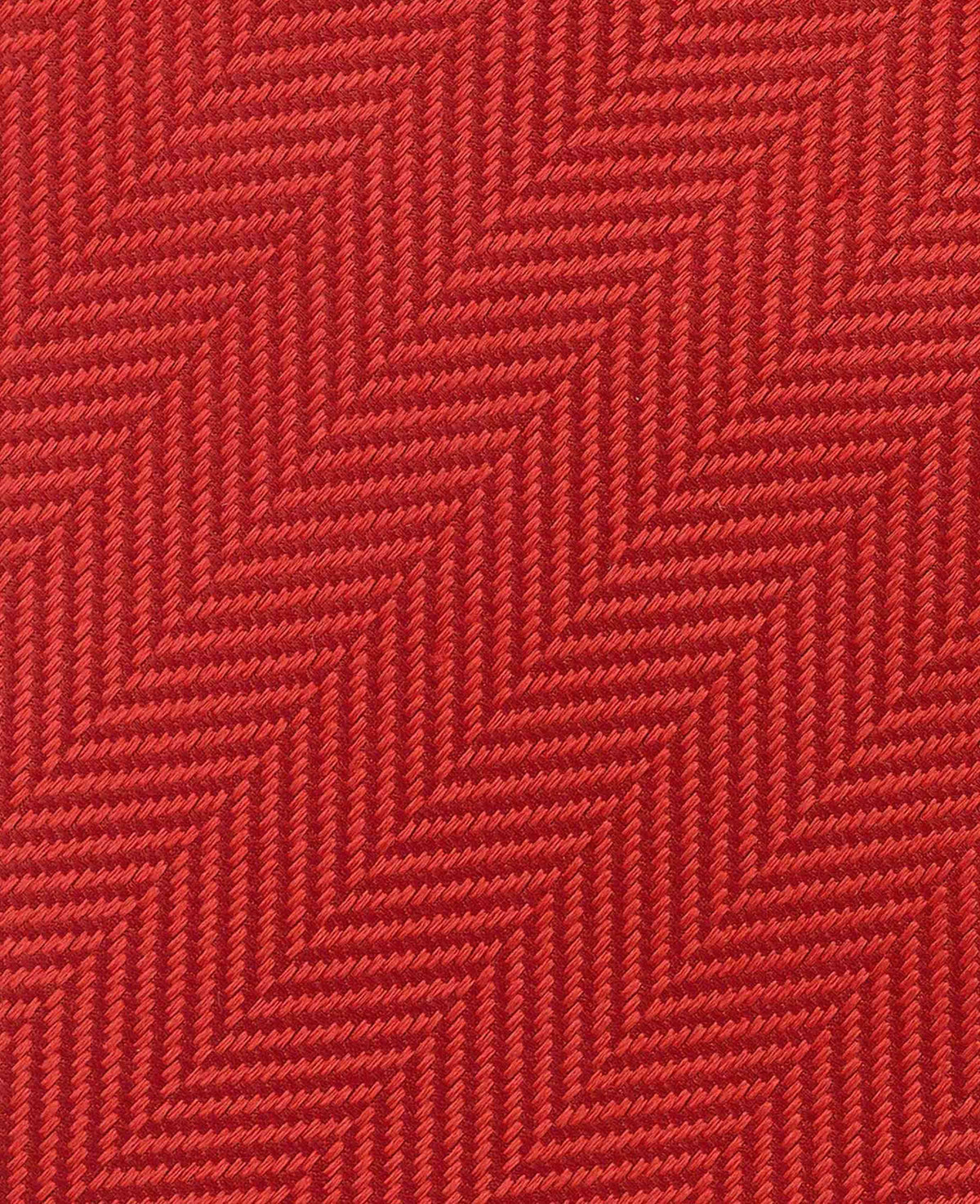 Men's Red Herringbone Seven Fold Silk Tie fabric detail