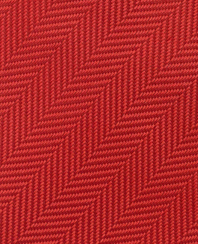 Red Herringbone Seven Fold Silk Tie