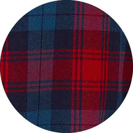 Red Navy Check Brushed Cotton Dressing Gown