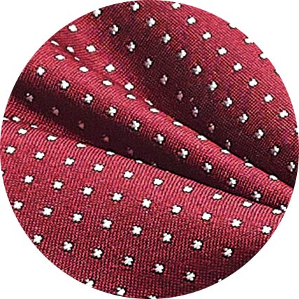 Red Silk Pinspot Self Bow Tie & Cufflink Set
