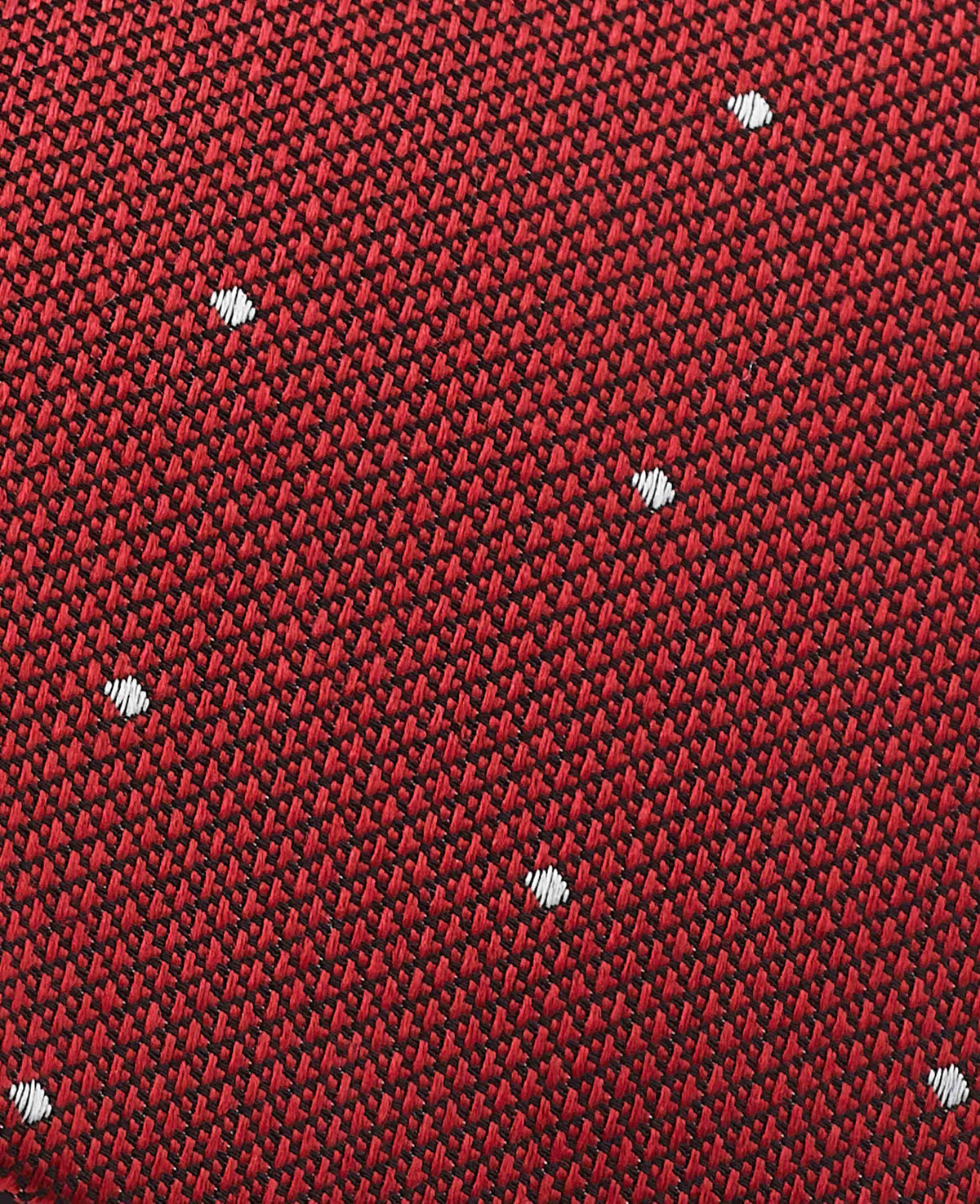 Men's Red Spot Silk Tie fabric detail