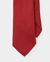 Red Textured Seven Fold Silk Tie