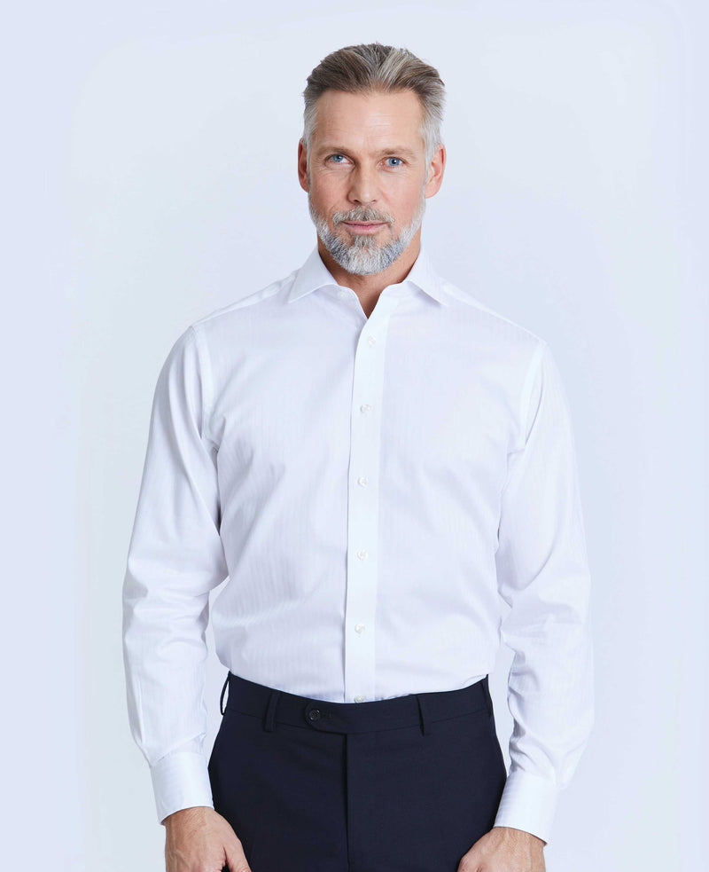 Robert White Satin Stripe Made-To-Measure Shirt