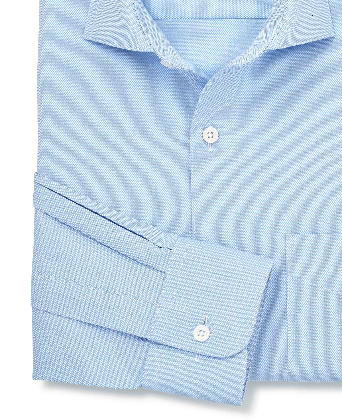 Sky Blue Cotton Dobby Classic Fit Formal Shirt - Single Cuff