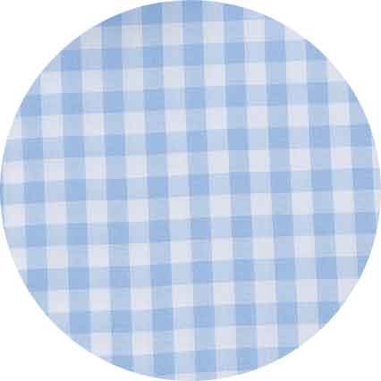 Men's Sky Blue Cotton Gingham Classic Formal Shirt fabric swatch