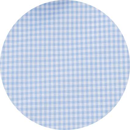 Men's Sky Blue Cotton Gingham Slim Fit Formal Shirt fabric swatch