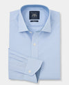 Sky Blue Cotton Gingham Slim Fit Formal Shirt - Single Cuff