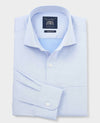 Sky Blue Cotton Twill Classic Fit Formal Shirt - Single Cuff