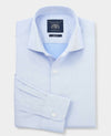 Sky Blue Cotton Twill Slim Fit Formal Shirt - Single Cuff