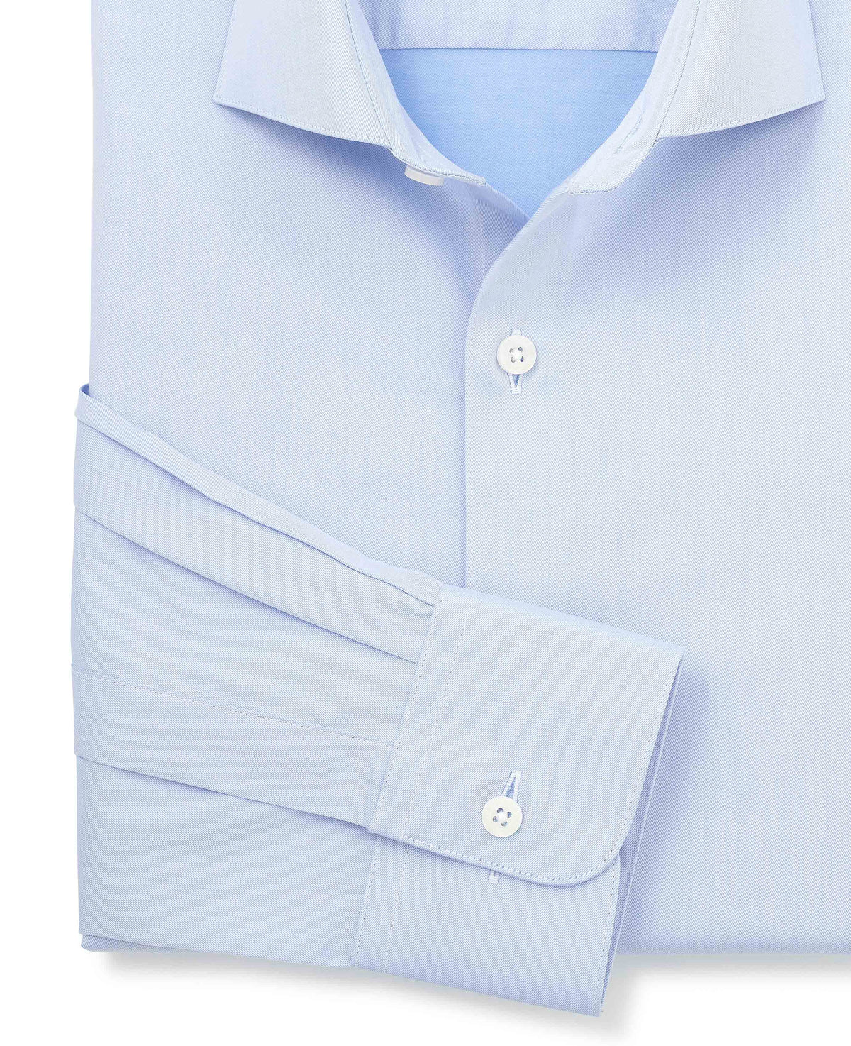 Sky Blue Cotton Twill Slim Fit Formal Shirt - Single Cuff