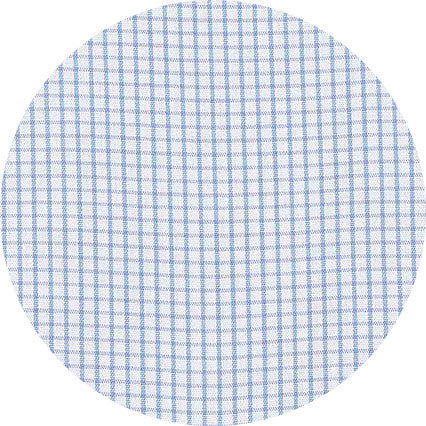 Men's Sky Blue Cotton Window Check Classic Fit Winchester Formal Shirt With Double Cuffs fabric swatch