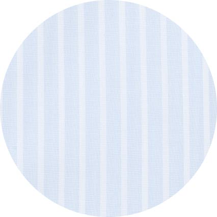 Men's Sky Blue White Cotton Poplin Striped Slim Fit Formal Shirt With Double Cuffs fabric detail