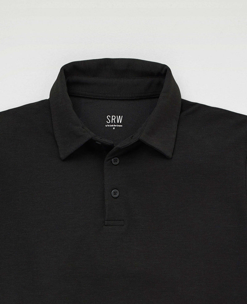 SRW Active Non-Iron Black Short Sleeve Polo Shirt