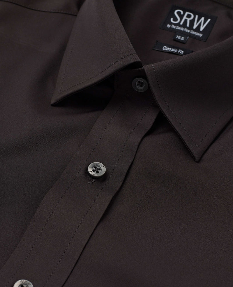 SRW Dark Brown Classic Fit Sweat Wicking Formal Shirt [RTC]