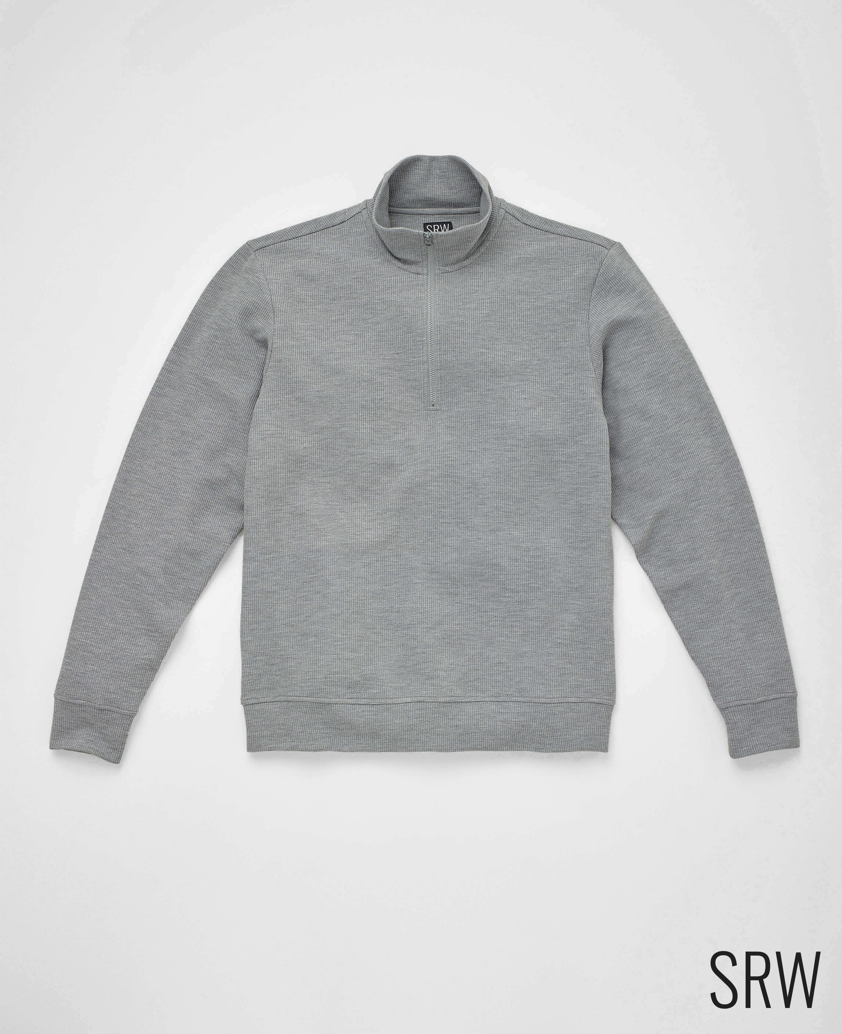 Men's Marl Grey Sweat Wicking Half-Zip Active Sweatshirt – Savile Row  Company