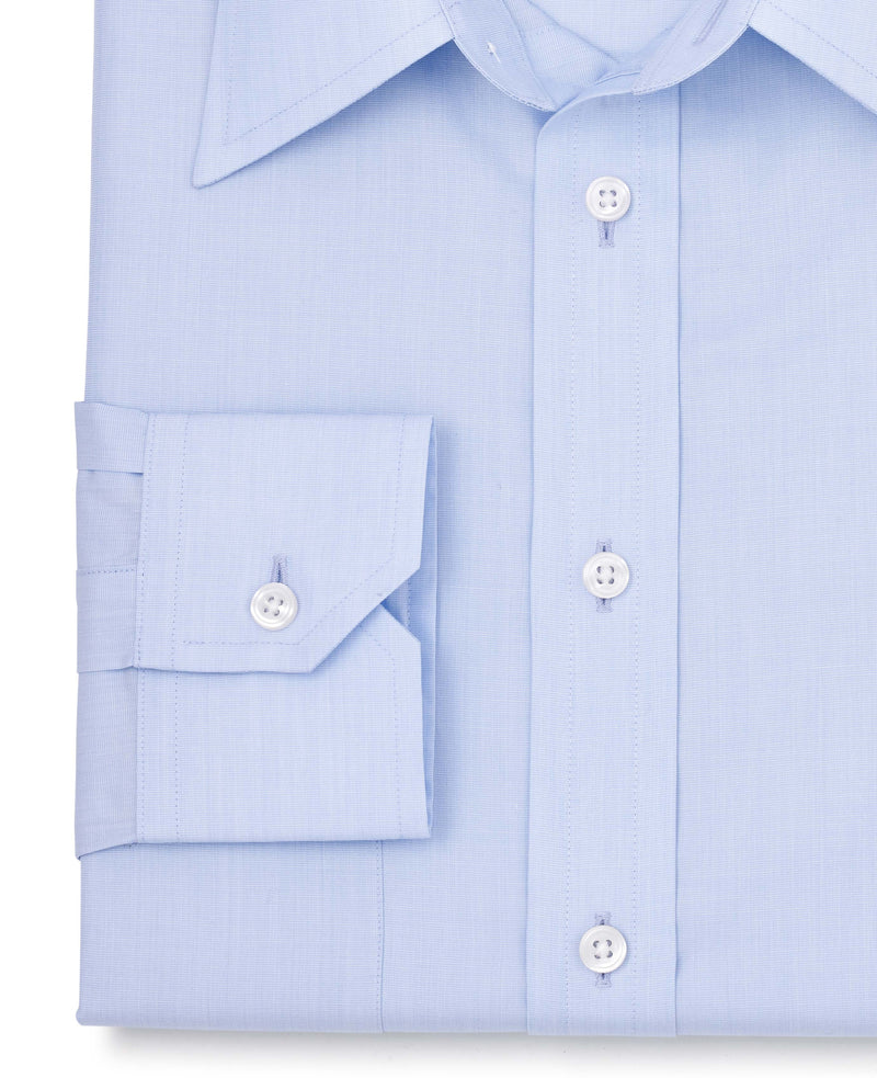 Stephen Light Blue End On End Made To Measure Shirt Cuff Detail