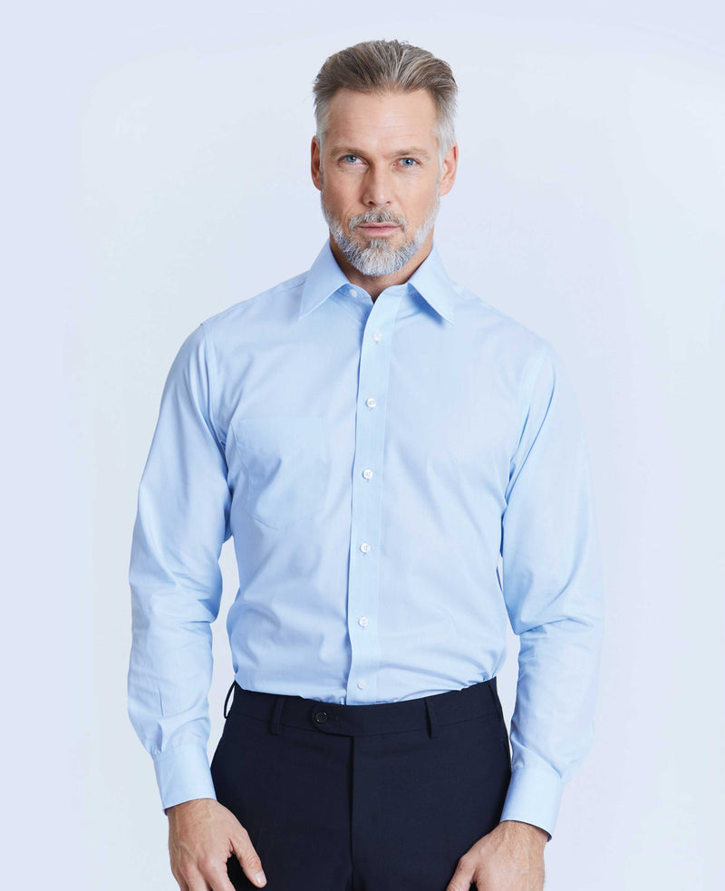 Stephen Light Blue End On End Made-To-Measure Shirt