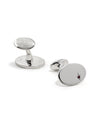 Sterling Silver Ruby Oval Cufflinks