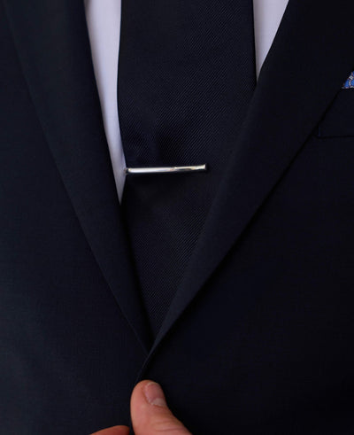 black dress shirt with silver tie 2pcs Silk Shirt+Tie Mens Satin Smooth Tuxedo Shirts Mega Mart Center detailed tie ring create a refined style Black Tux Black Shirt Silver