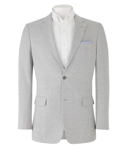 Men's Grey Linen Classic Fit Suit Jacket