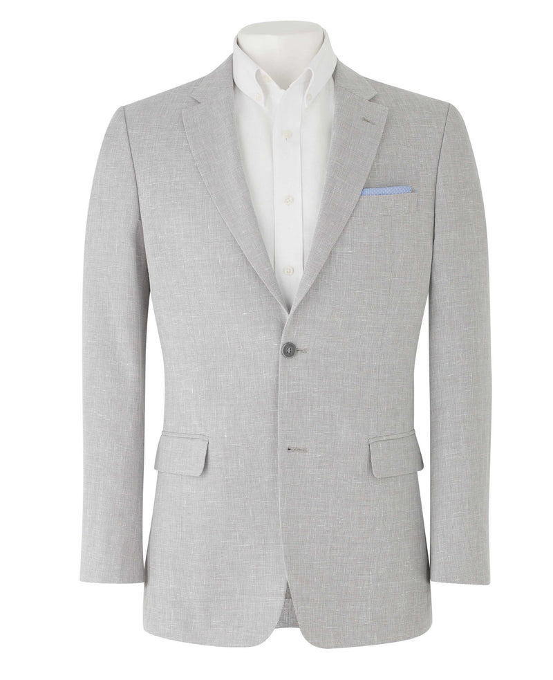 Men's Grey Linen Classic Fit Suit Jacket