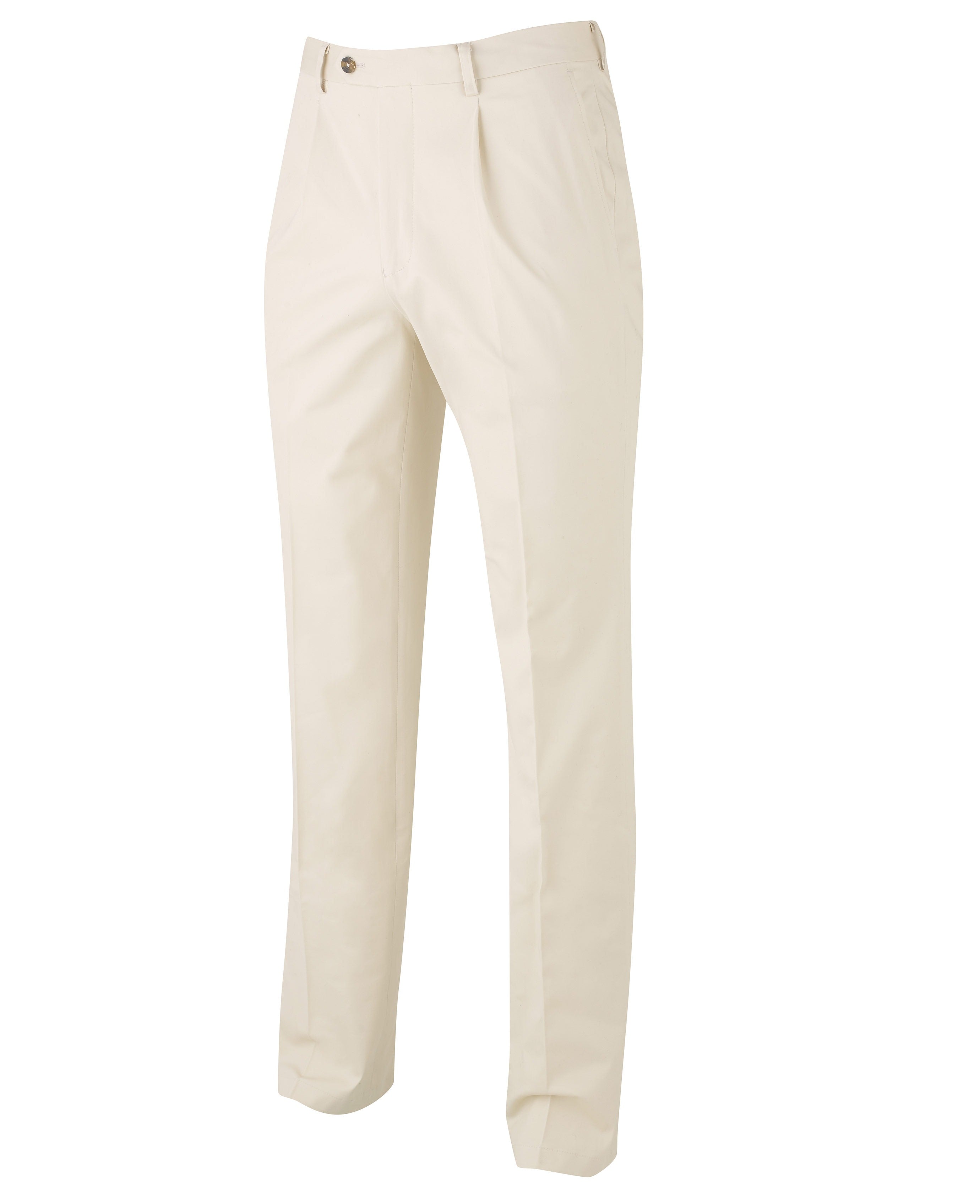 Men s Traditional Pleat Front Stone Chinos From Savile Row Savile Row Company