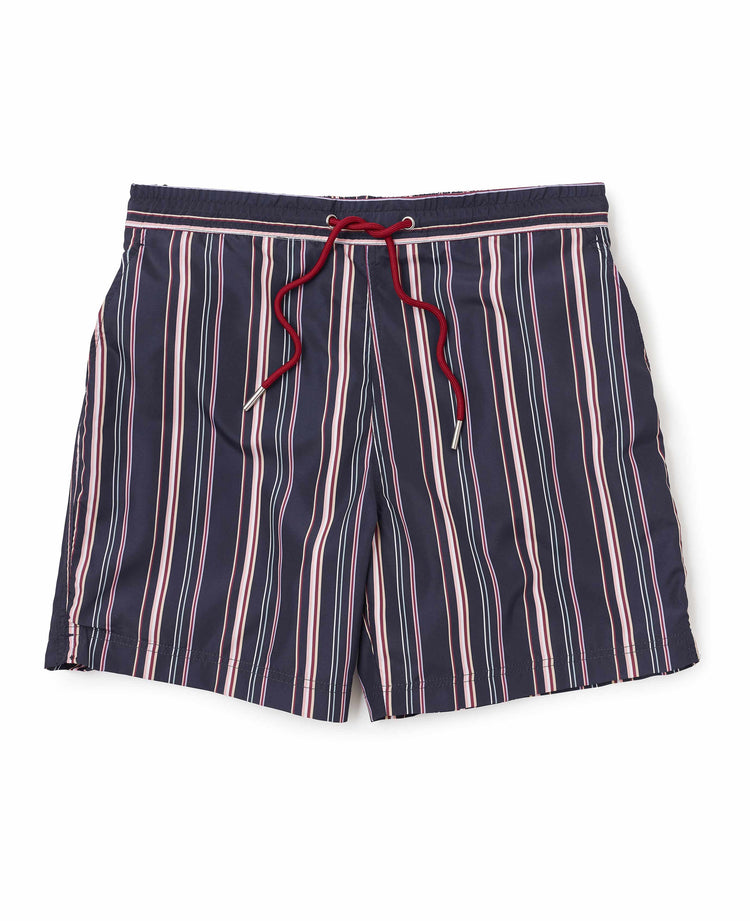 Men's Striped Recycled Swim Shorts